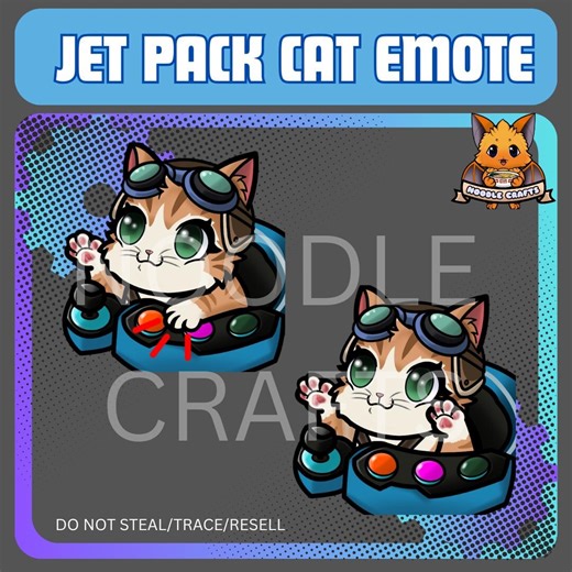 Jet Pack Cat Animated Bongo Emote | Twitch Streams Discord | Overwatch | DIGITAL DOWNLOAD - Etsy