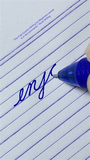 How to write “enjoy” in English cursive writing | Daily usable words | Cursive handwriting practice