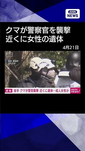 [News] [Breaking News] Bear "attacks" police officer; woman's body found nearby in Shiwa Town, Iw...