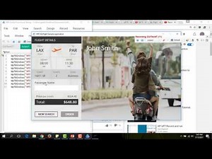 UFT QTP Record and Run with the flight booking application wpf