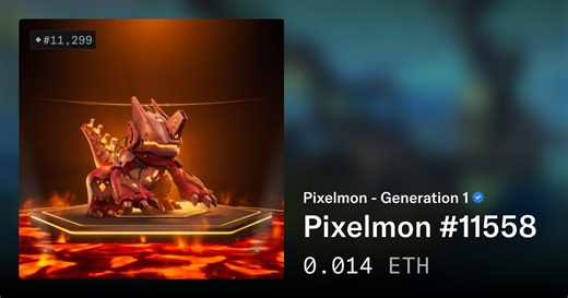 Pixelmon #11558 - Pixelmon - Generation 1 | OpenSea