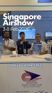 Ever dreamt of becoming a pilot? With the Singapore Youth Flying Club, you can fulfil your dream to fly - for free! Meet our PPL 24/25 graduate, Gidon, as he introduces you to SYFC and our booth at the Singapore Airshow 2026. Fly on our motion simulator, learn about our flying course and receive SYFC-themed merchandise when you visit our booth. We also have a special redemption for those who complete our survey and share about us on social media. We look forward to meeting you at the Singapore A