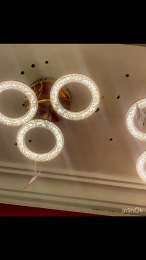 Plafonnier Led en cristal avec télécommande, lustre moderne | Sirine shopping