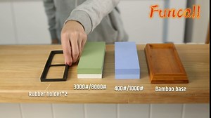 Whetstone whetstone set 4 side sand 400/1000 3000/8000/kitchen whetstone with non-slip base, correction stone and angle bracket