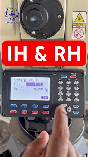 📐 How to Enter Instrument & Rod Height in Total Station #civilengineering #surveying #csti #shorts
