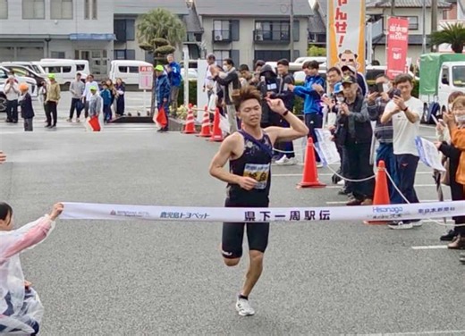 【速報】〈県下一周駅伝2026〉姶良が第2日も日間V、トップで出水市役所にゴール
