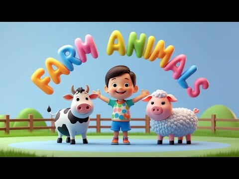 Farm Animals Song for Kids 🐄🐖🐑 | Learn Animal Sounds & Nursery Rhymes