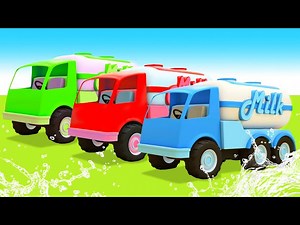 Car cartoons full episodes & Street vehicles cartoon for kids. Helper cars & a milk truck for kids - Videos For Kids