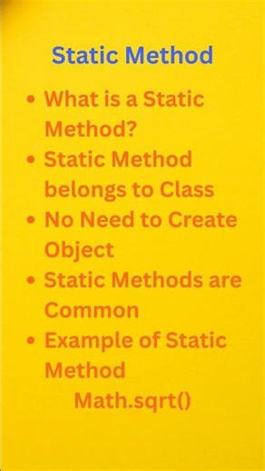 what is static Method in Java ❓#statictesting #short #shorts #shortvideo #qainterview