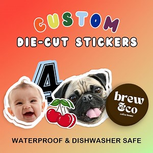 Custom Vinyl Stickers - Die Cut, Waterproof, Laminated - Etsy