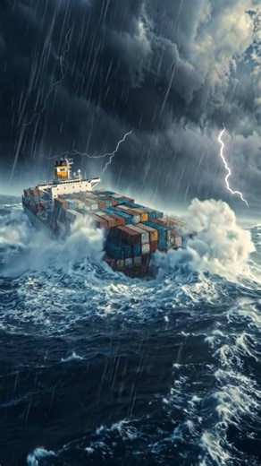 Epic Cargo Ship Sinking into Ocean 🌊 | 8K Animation #aivideo #ShipSinking #3danimation #CargoShip