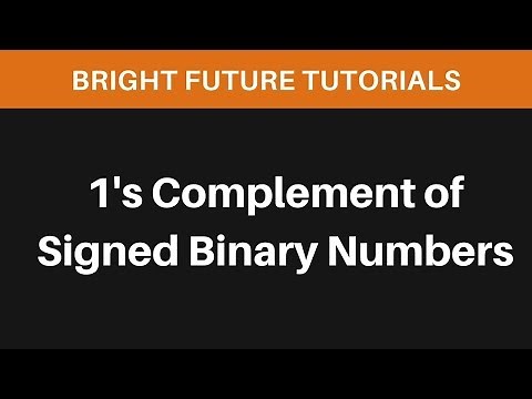 1's complement of signed binary numbers | 1s complement of signed number
