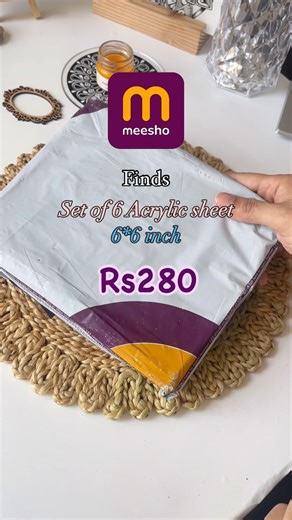 42K views · 49 reactions | Comment ‘DM’ for . Pretty decent quality and 6 acrylic sheets in pretty low price. Go for it! Use for any DIY. | Preet.tangledart | Facebook