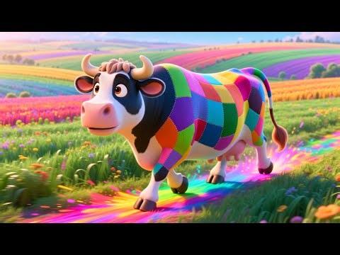 Counting Colors with Cow 🐄🌈 Fun Color Song for Kids | Learn Numbers & Colors