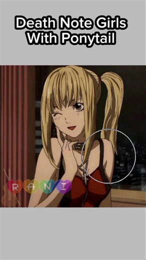 Death Note Girls With Ponytail 🤩🥳 #anime#deathnote#art
