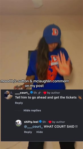 sports content creator on Instagram: "@___court_ & @shifty.leel commented on my video so you know i was geeking tf out & i literally cried of happiness 🥹🫶🏽 sutton is one of my absolute fav players & i am literally lost at words 🥹 & mclaughlin has been killin it in the game 😩 • • • #broncos#football#nfl#nationalfootballleague#denverbroncos#denver#footballsundays#sports#sportsydesmadre#sportstiktoks#womeninsports#sportslife#broncofan#db4l#💙🧡#footballfan#sportsfan#sutton#courtlandsutton#mcla