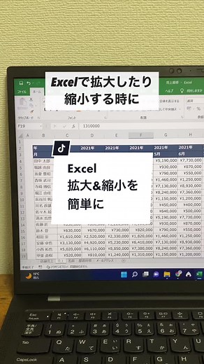 Excelで拡大&縮小を簡単にやる方法！