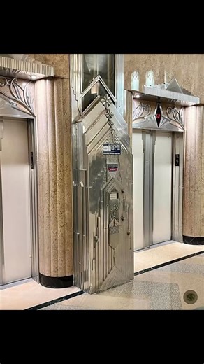 Art Deco mailbox between elevator doors from the lobby of the 570 Lexington Building, New York City c.1930 | Contemporary Art