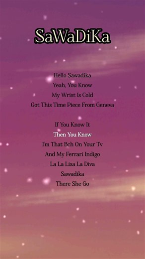 Sawadika Lyrics song || Lisa New Song || Blackpink #lyricsong