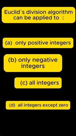 |Euclid's Division Algorithm applied to|chapter Real numbers|mcqofRealnumbers|class10|maths|imp.mcq