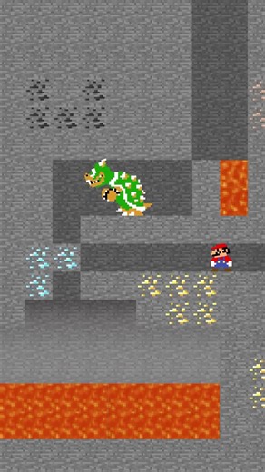 Mario vs Bowser ALWAYS HELP YOUR FRIENDS! 🥹 #minecraft #tazercraft #mario #shorts