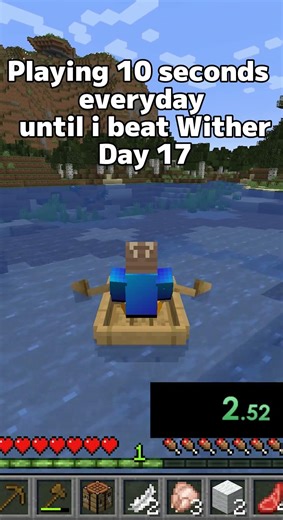 Playing 10 seconds everyday until i beat Wither Day 17 #minecraft