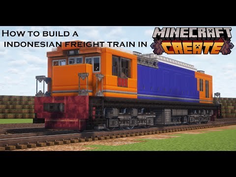I built a Indonesian EMD GT38AC diesel locomotive | Minecraft create train tutorial 🚂🛤️