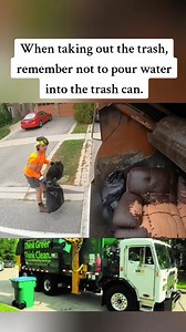 When taking out the trash, remember not to pour water into the trash can.#trieng #trieng #fyp #cleaning #bin #truck | GarbageTruckk