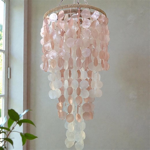 Capiz Shell Lighting Pendant: Boho Decor Lamp Shade - Etsy