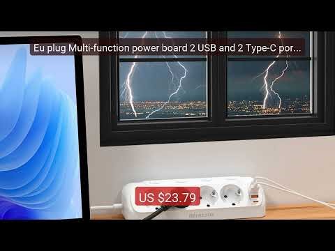 Eu plug Multi-function power board 2 USB and 2 Type-C ports... — Top Pick 2026 | Unbeatable Price!