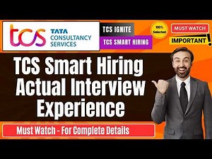 🔥TCS Smart & Ignite Interview Experience | Actual interview questions | Tcs smart hiring 2025