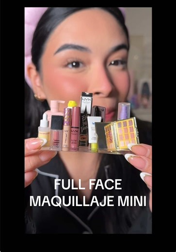 Full face con maquillaje mini, el maquillaje más pequeño del mundo ☝🏻🗣️ #minibrands #makeuphacks #makeupchallenge