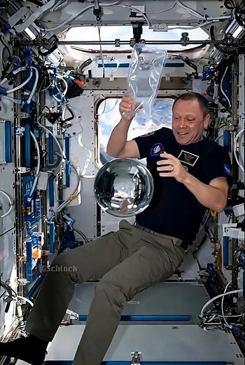 Astronaut Creates MASSIVE Floating Water Football on ISS 😱⚡ Mind-Blowing Zero Gravity Trick!