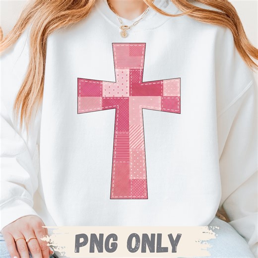 Pink Patchwork Cross PNG: Quilted Christian Cross Sublimation Design (digital Download) - Etsy