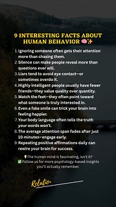 316K views · 2.4K reactions | 9 Interesting Facts About Human Behavior 易✨ | Relation & Love Fact | Facebook