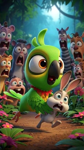 Minki the Brave Parrot 🐦 | Moral Story #shorts