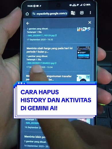 Cara Hapus History dan Aktivitas di Gemini AI