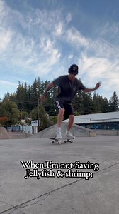 When I’m not saving Jellyfish & Shrimp 🪼 #animals #skateboarding | Jacob Colvin