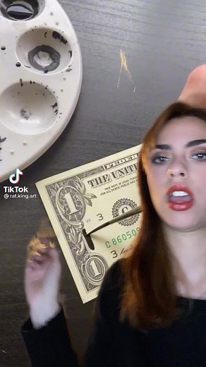 Creative Art on a Dollar Bill with Markers