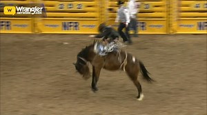 30K views · 56 shares | When a title’s up for grabs, you grab it. With 91 points on Sun Glow, that’s what Zeke Thurston did in Round 9 of the #WranglerNFR. The Canadian saddle bronc rider put an exclamation point on a dominant run in Las Vegas to win his third round and keep hold of the top overall spot with one night left to ride. | Wrangler Western | Facebook