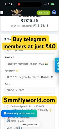 How to buy telegrqm members at just ₹40 | best smm panel