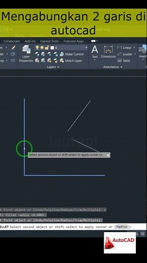 Combining 2 Lines in AutoCAD #autocad #autocadtipsandtricks #autocadtutorial