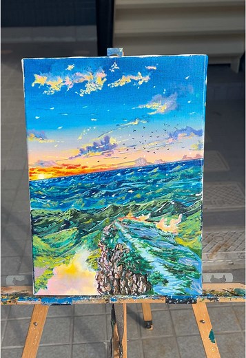 自信作の風景画！アクリル画で表現する