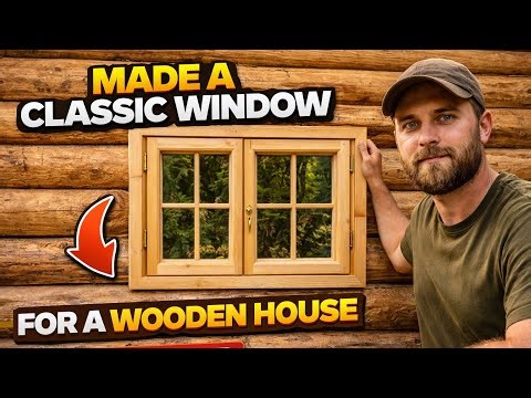 How to Make a Classic Window for a Traditional Wooden House | Step-by-Step