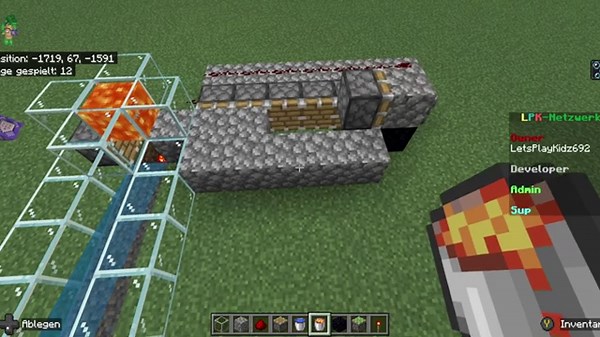 Minecraft Bedrock 1.21.+ Cobblestone Generator Bruchsteingenerator automatisch Tutorial Redstone