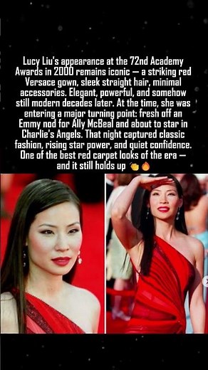 Lucy Liu at the 2000 Oscars A Red Carpet Moment That Still Feels Fresh ✨🔴 #LucyLiu #2000Oscars