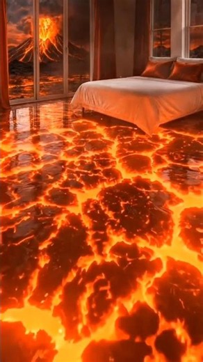 Quarto Epóxi Lava Surreal 🤯🔥 | Surreal Lava Epoxy Room #epoxyfloor #epoxy #shorts