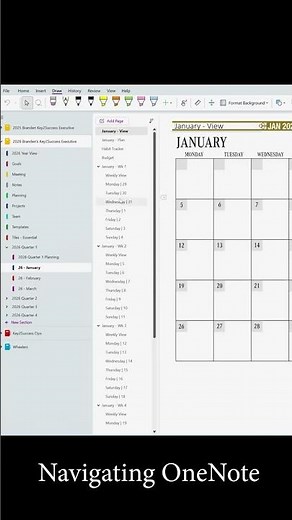 Navigating OneNote Digital Planner