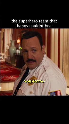 The Blart's Team Scares Thanos #sony #paulblartmallcop