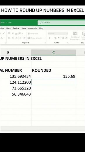 How to round up numbers in Excel #minhacademy #excel #ROUND()